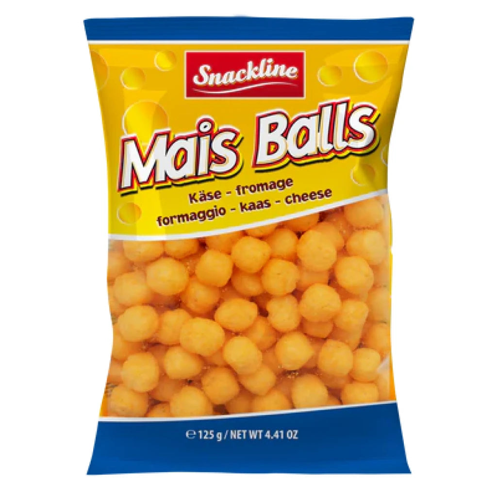 20 Pack x EU Snackline Cheese Balls Corn Snack Salted 125g