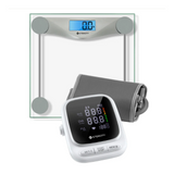 Etekcity Bundle: Digital Body Weight Bathroom Scale In Silver & Smart Blood Pressure Monitor In White