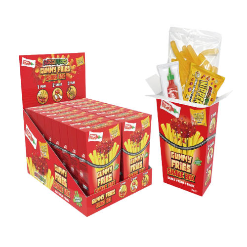 12 x Zed Gummy Fries Shake Box 70g