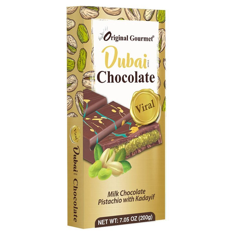 12 Pack x The Original Gourmet Dubai Milk Chocolate 200g