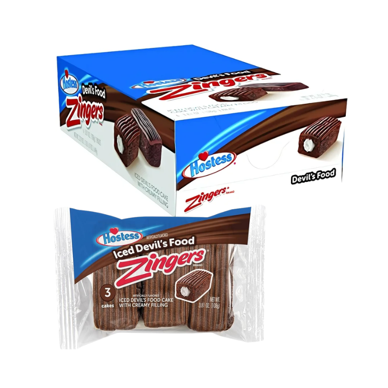 6 x Hostess Zinger Chocolate 3PK 108g