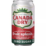 12 Pack x Canada Dry Ginger Ale Fruit Zero Sugar - 355ml