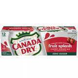 12 Pack x Canada Dry Ginger Ale Fruit Zero Sugar - 355ml