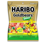 12 x Haribo Peg Bag Sour Gold Bears 128g
