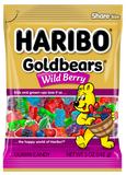 12 x Haribo Gold Bears Wild Berry 141g