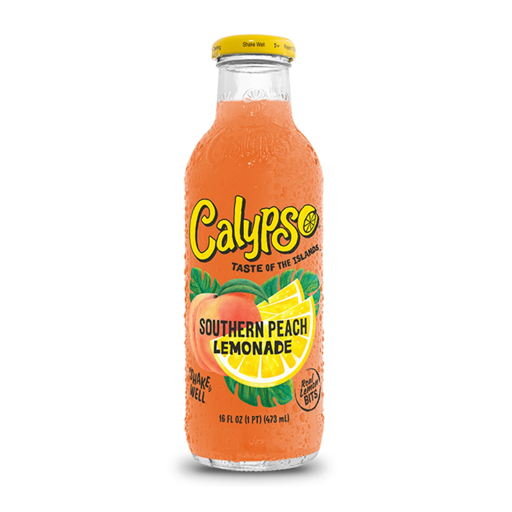 12 Pack x Calypso Southern Peach Lemonade - 473ml