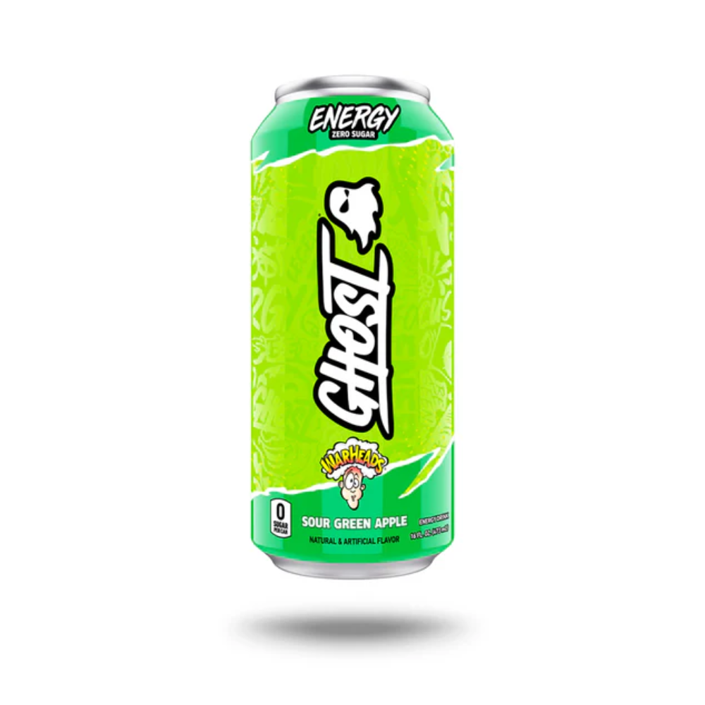 12 Pack x Ghost Energy Warheads Sour Green Apple - 500ml