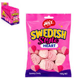 12 x Juicy Jelly Swedish Vanilla & Strawberry Heart Hang Bag 100g