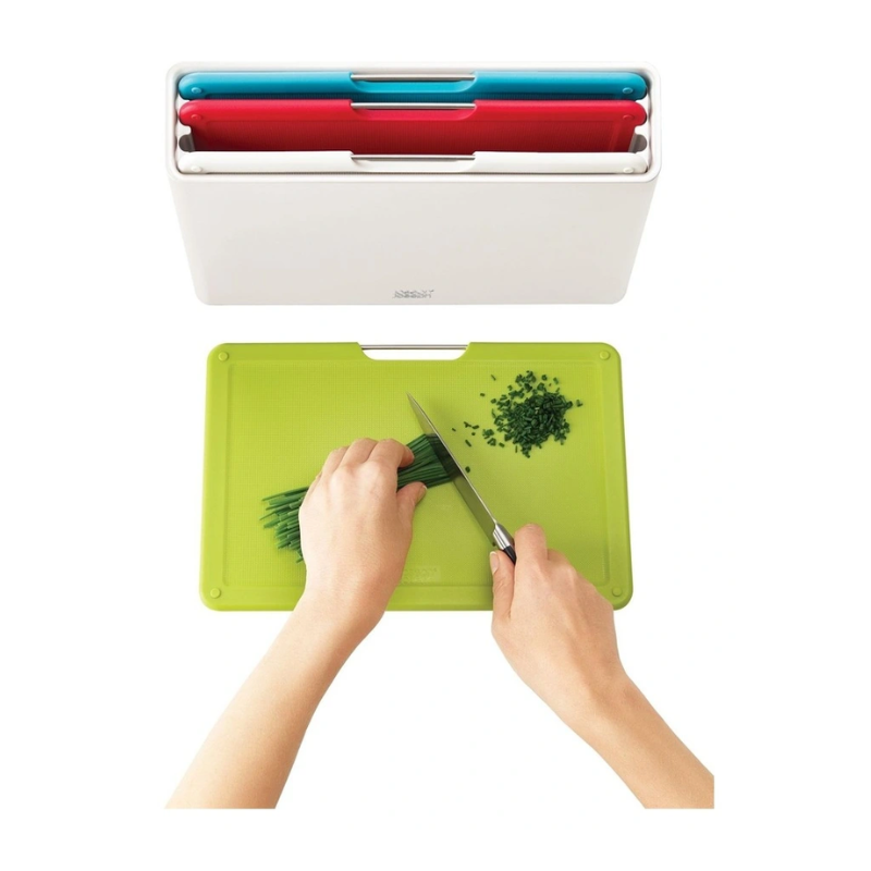Joseph Joseph Folio 5-Piece Regular Chopping Board Set Arctic White
