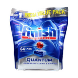 4 x Finish Powerball Quantum Dishwasher Tablets Lemon Sparkle - 64 pack