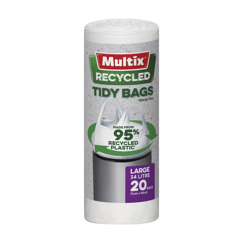3 Pack x Multix Recycled Tidy Bags Large - 34L (20pc)