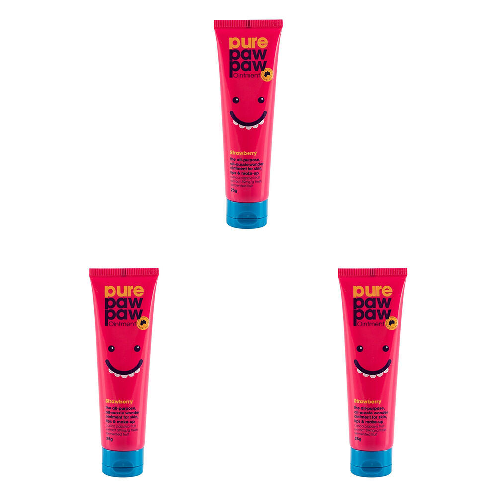 3 Pack x Pure Paw Paw Strawberry 25g