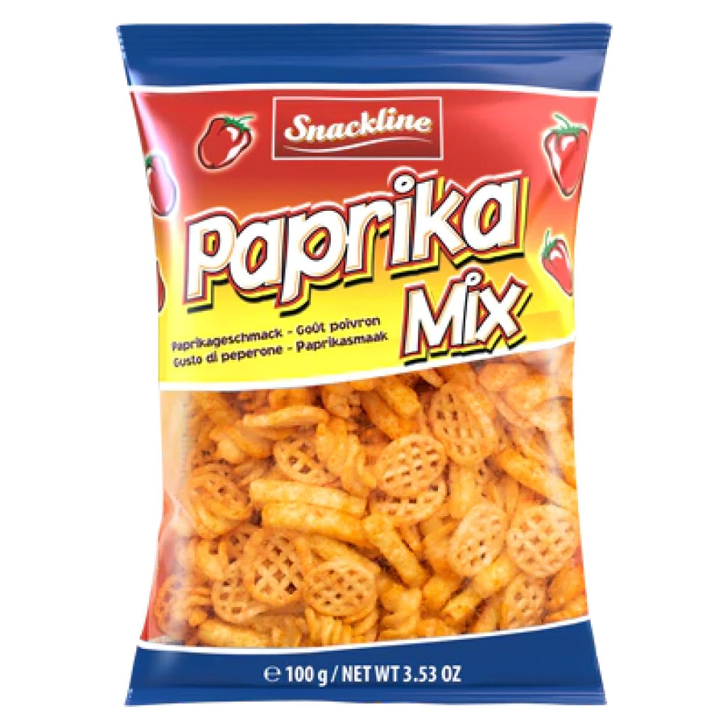 25 Pack x EU Snackline Paprika Mix 100g