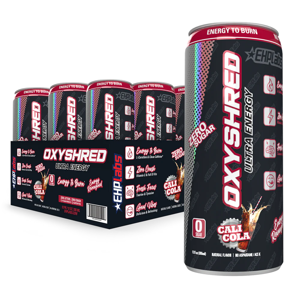 12 Pack x EHP Labs Oxyshred Ultra Energy RTD 355ml - Cali Cola