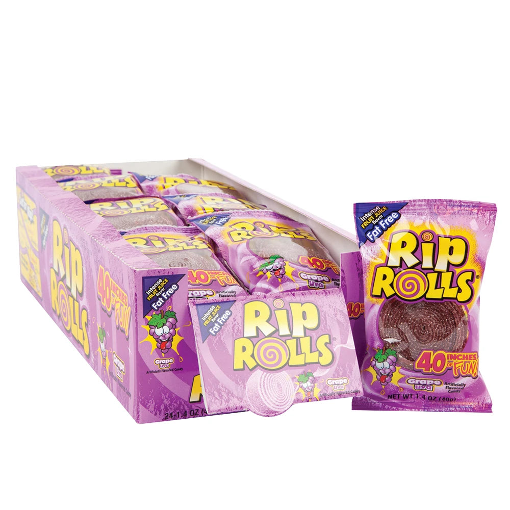 24 x Rip Rolls Grape 40g