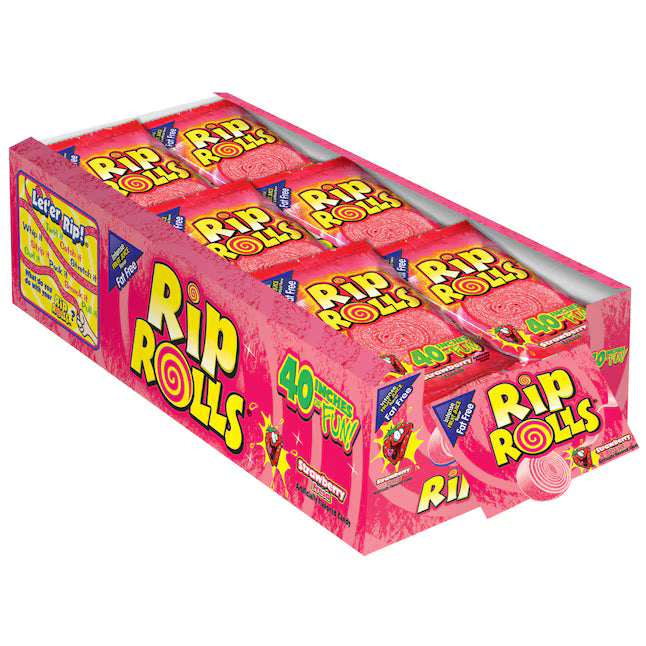 24 x Rip Rolls Strawberry 40g