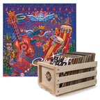 Crosley Record Storage Crate Santana Supernatural Vinyl Album Bundle