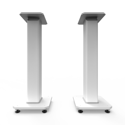 Kanto SX26W 26" Tall Fillable Speaker Stands with Isolation Feet - Pair, White