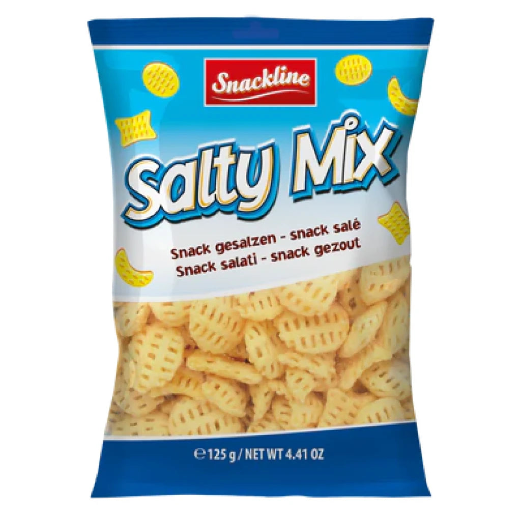 25 Pack x EU Snackline Salty Mix Potato Snack Salted 125g