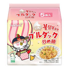 8 x Samyang Buldak 5PK Hot Chicken Cream Carbonara Ramen 140g