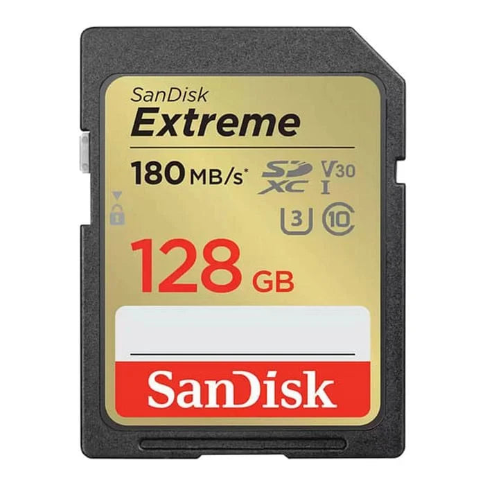 SanDisk Extreme SDXC UHS-I Memory Card 128GB (Up to 180MB/s)