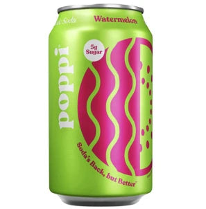 12 Pack x Poppi Prebiotic Soda Watermelon 355ml