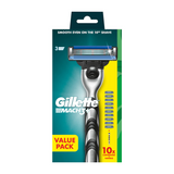 Gillette Mach3+ Value Pack with 10 Cartridges