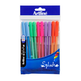 3 x Artline Splash Ballpoint Pens Assorted Colours - 10 Pack