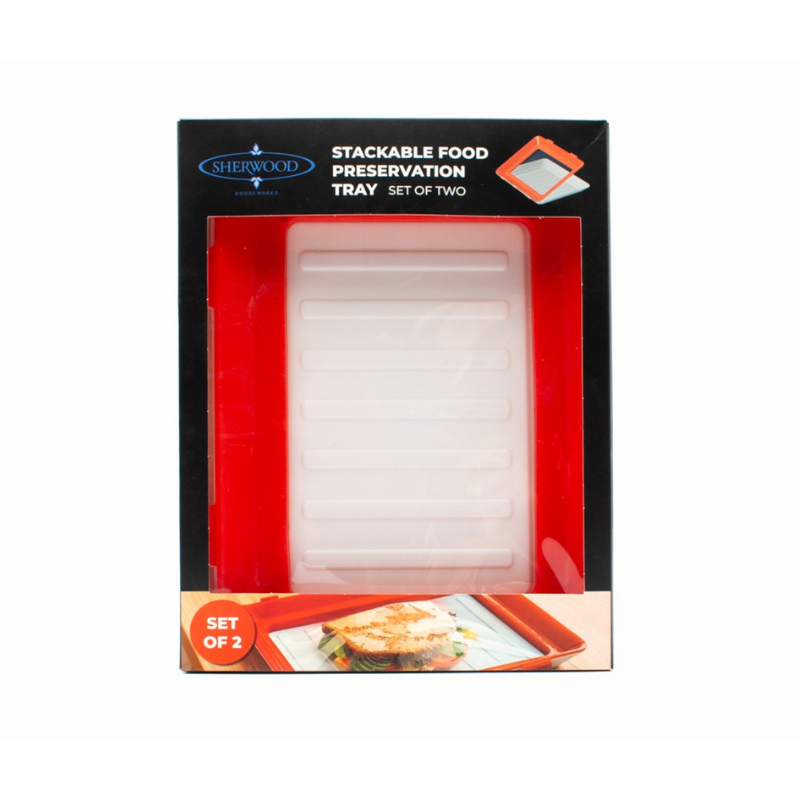 Sherwood Housewares Stackable Food Preservation Tray - 2 Set
