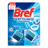 3 x Bref Duo Cubes 2-In-1 Blue Water Toilet Cleaner - 50g