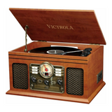 Victrola The Quincy 6-In-1 Bluetooth Record Player - Mahogany