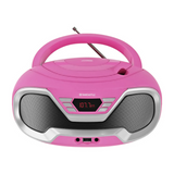 Majority Oakcastle CD200 Portable Bluetooth CD Player - Pink