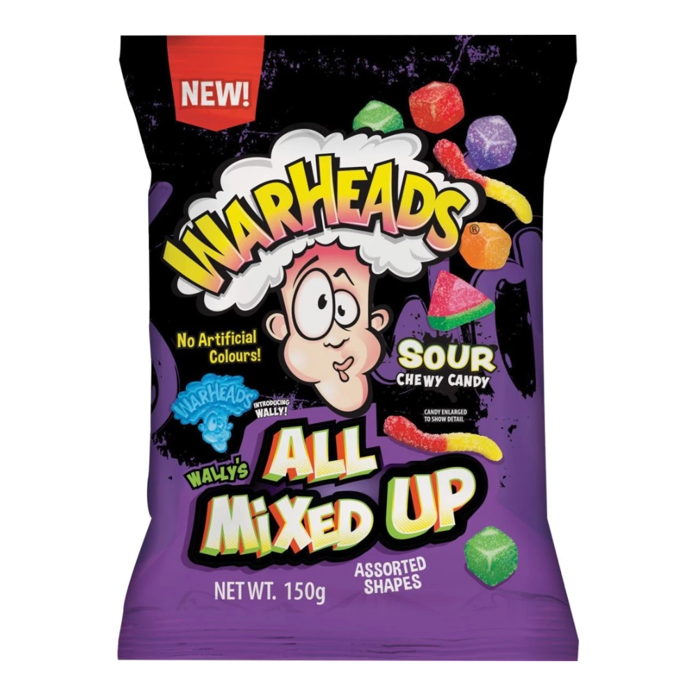 12 Pack x Warheads All Mixed Up Bag 150g