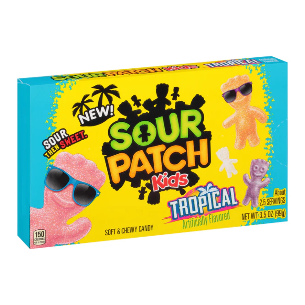 12 Pack x Sour Patch Kids Tropical Candy Theatre Box 99g