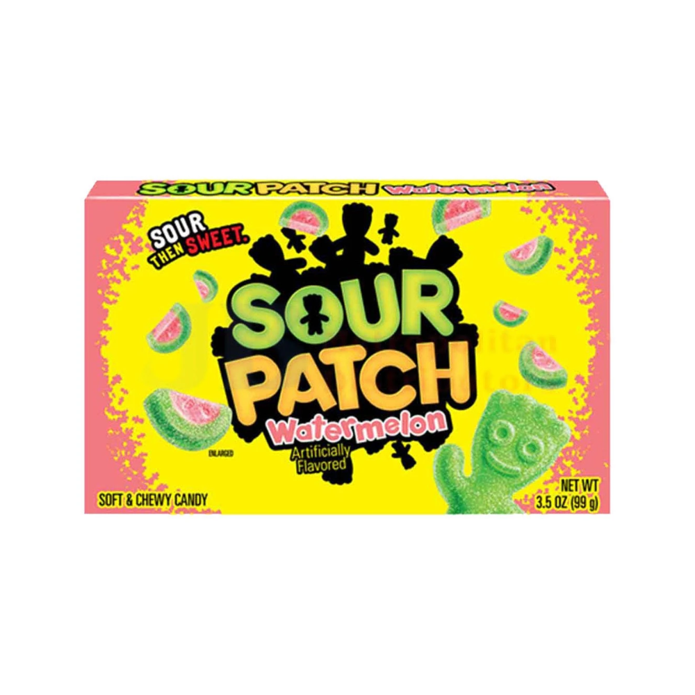 12 Pack x Sour Patch Kids Watermelon Candy Theatre Box 99g