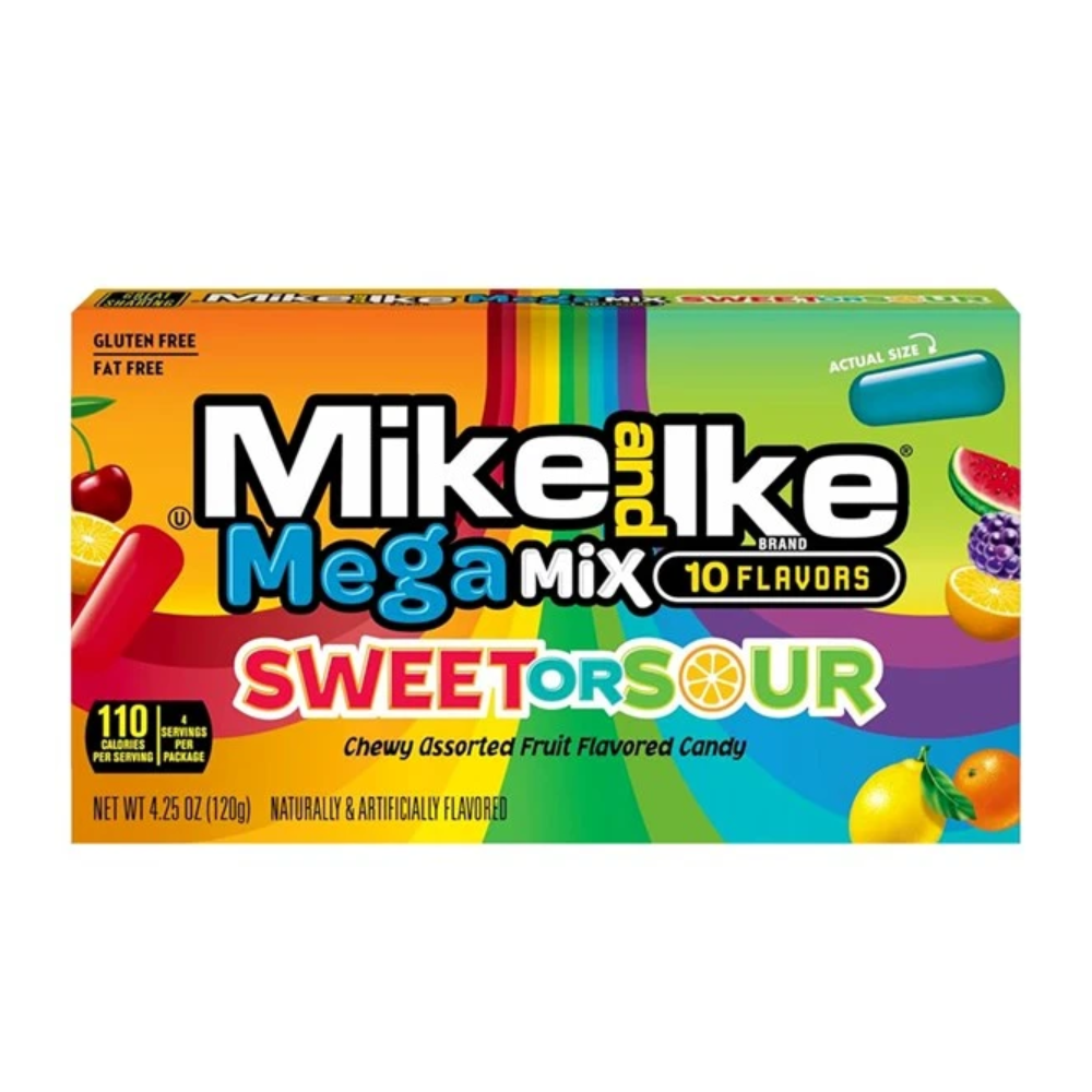 12 Pack x Mike & Ike Mega Mix Sweet Or Sour 120g
