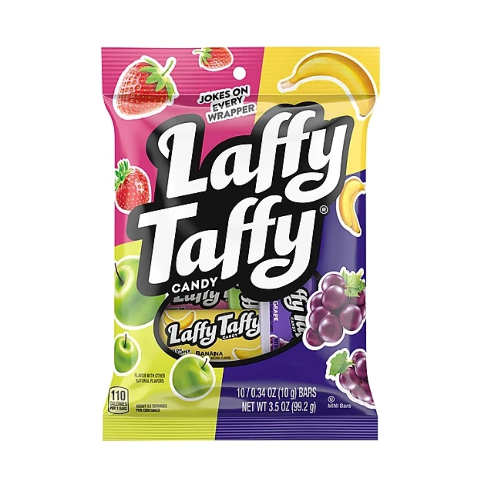 12 Pack x Laffy Taffy Mini Assorted Bag 99g