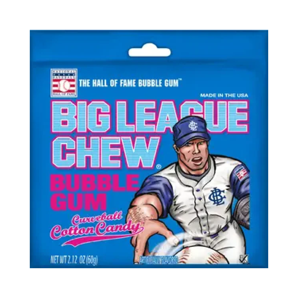 12 Pack x Big League Chew Bubble Gum Cotton Candy 60g