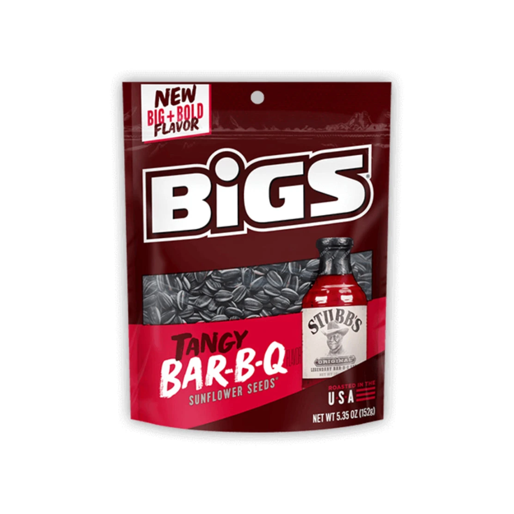 12 Pack x BIGS Tangy Bar-B-Q Sunflower Seeds 152g
