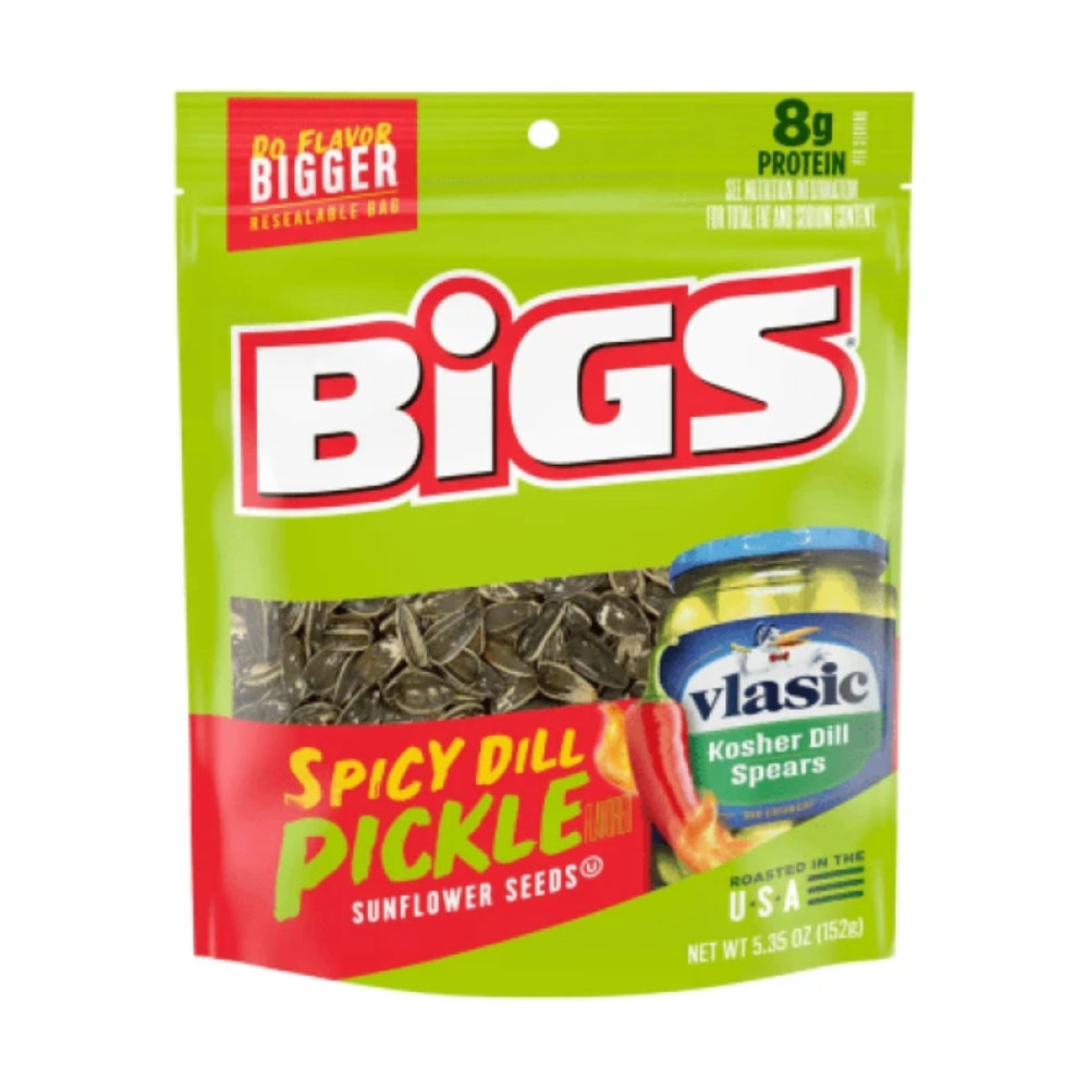 12 Pack x BIGS Spicy Dill Pickle Sunflower Seeds 152g