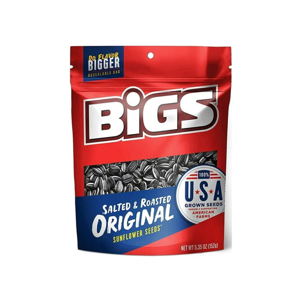 12 Pack x BIGS Original Salt & Roasted Sunflower Seeds 152g