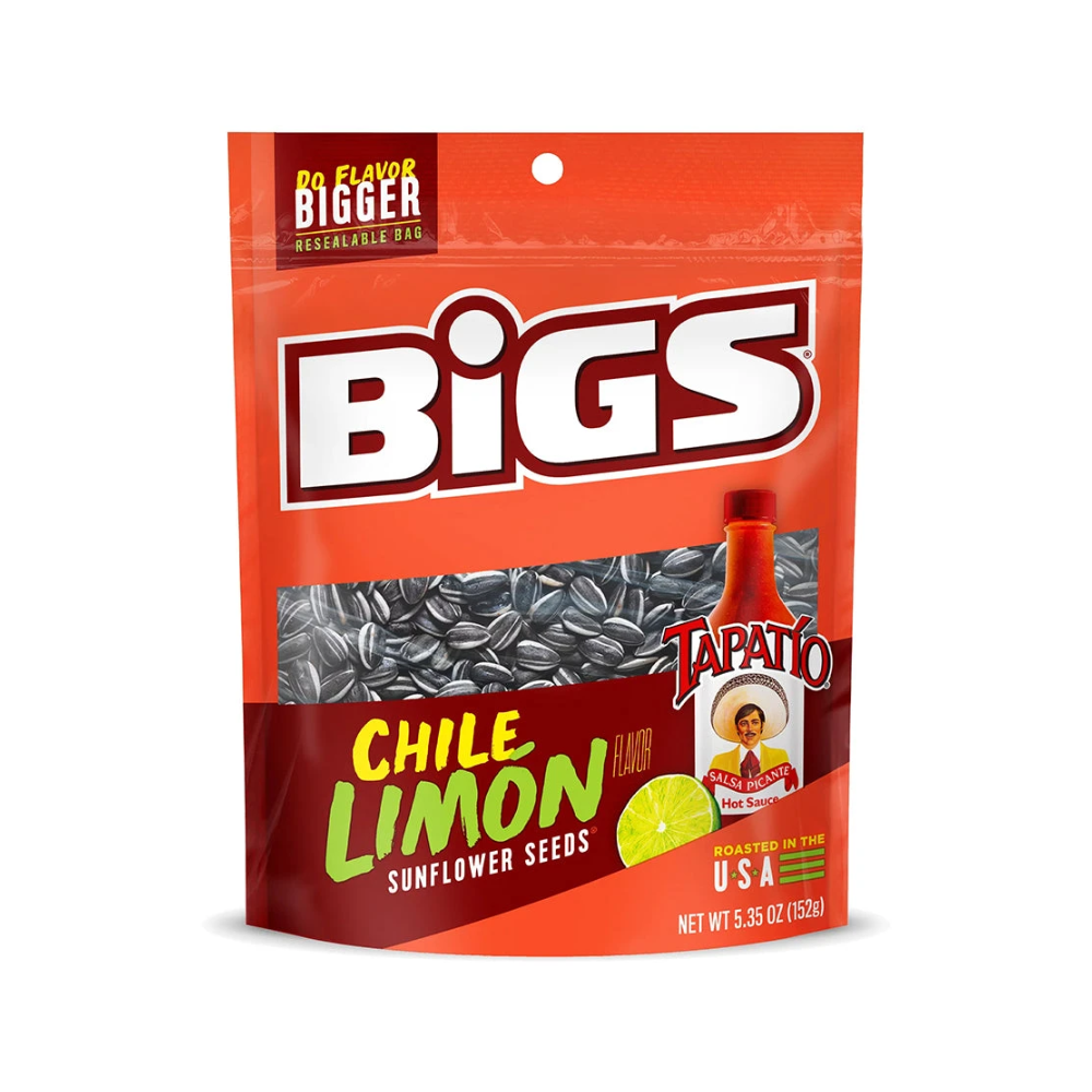 12 Pack x BIGS Tapatio Chile Limon Sunflower Seeds 152g