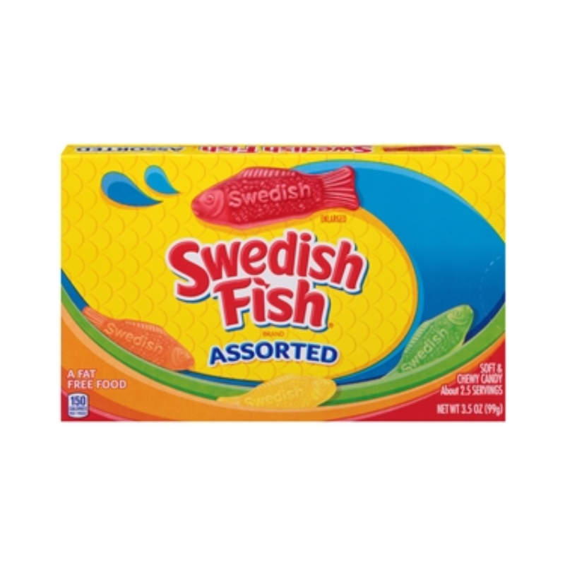 12 Pack x Mondelez Swedish Fish Assorted Movie Box 99g