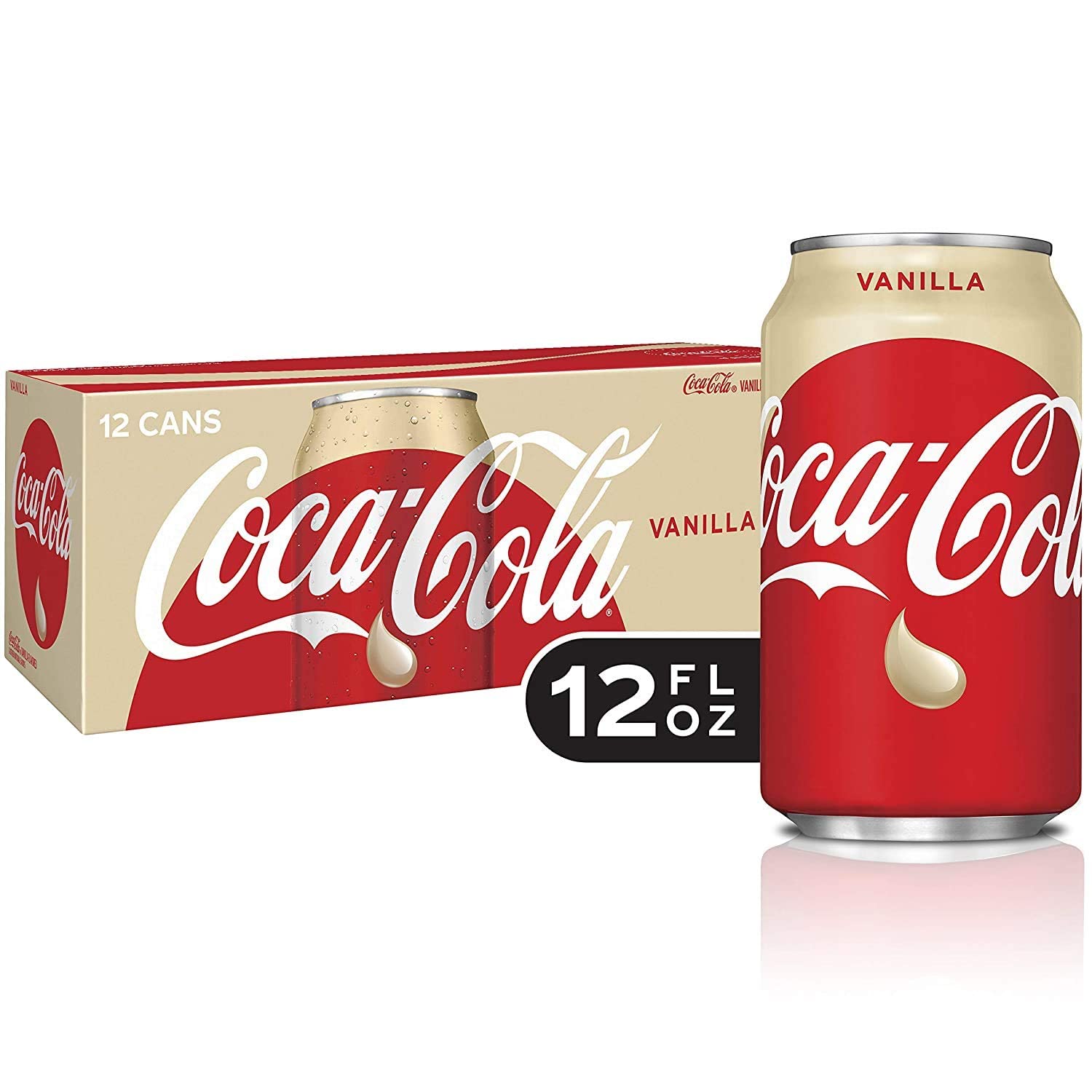 12 Pack x USA Vanilla Coke Soda Can 355ml