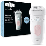 Braun Silk Epil 5 Epilator, Wet & Dry, Lasting Smooth Skin, SE5-000 - Flamingo Pink