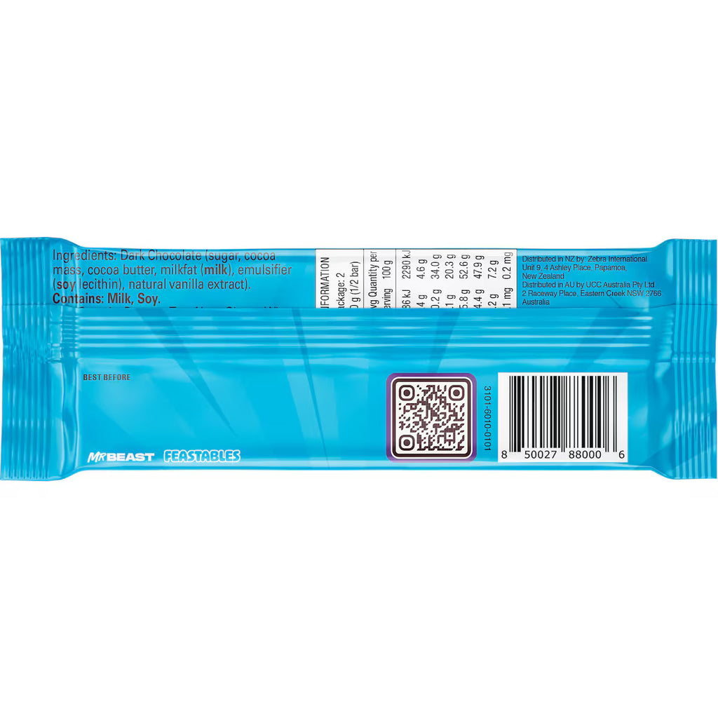 10 Pack x Mr Beast Feastables Dark Chocolate - 60g