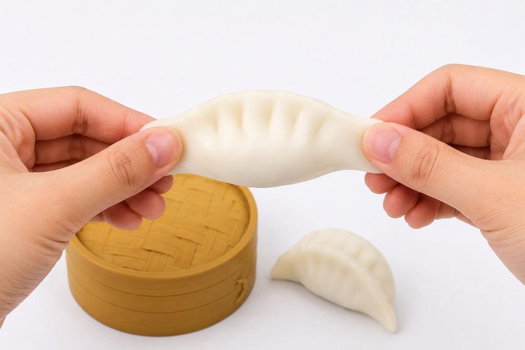3 Pack Squishy Dumplings with Steamer Case