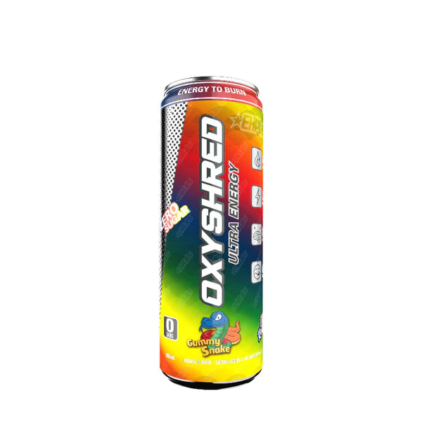 12 Pack x EHP Labs Oxyshred Ultra Energy RTD 355ml - Gummy Snake