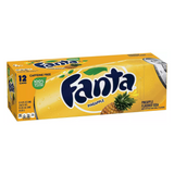 12 x Fanta Pineapple Soda Can 355ml