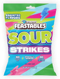 6 Pack x Mr Beast Feastables Sour Strikes Assorted Gummy Candy 127g